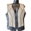 Montanaco Vest Women Medium Faux Shearling Lined Zip Western Chic Top Sleeveless