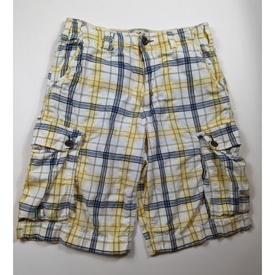 American Eagle Outfitters Longer Length Mens Shorts Sz 32 Cargo Checkered Pocket