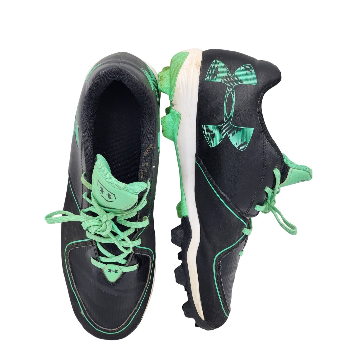 Under Armour Shoes Cleats Womens Size 10 27cm Soccer Black Green Athletic