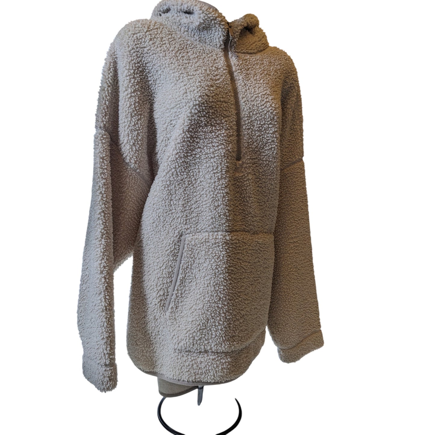 Old Navy Fleece Women XXL Sherpa Hoodie Kangaroo Pocket Oversized Winter Sweater