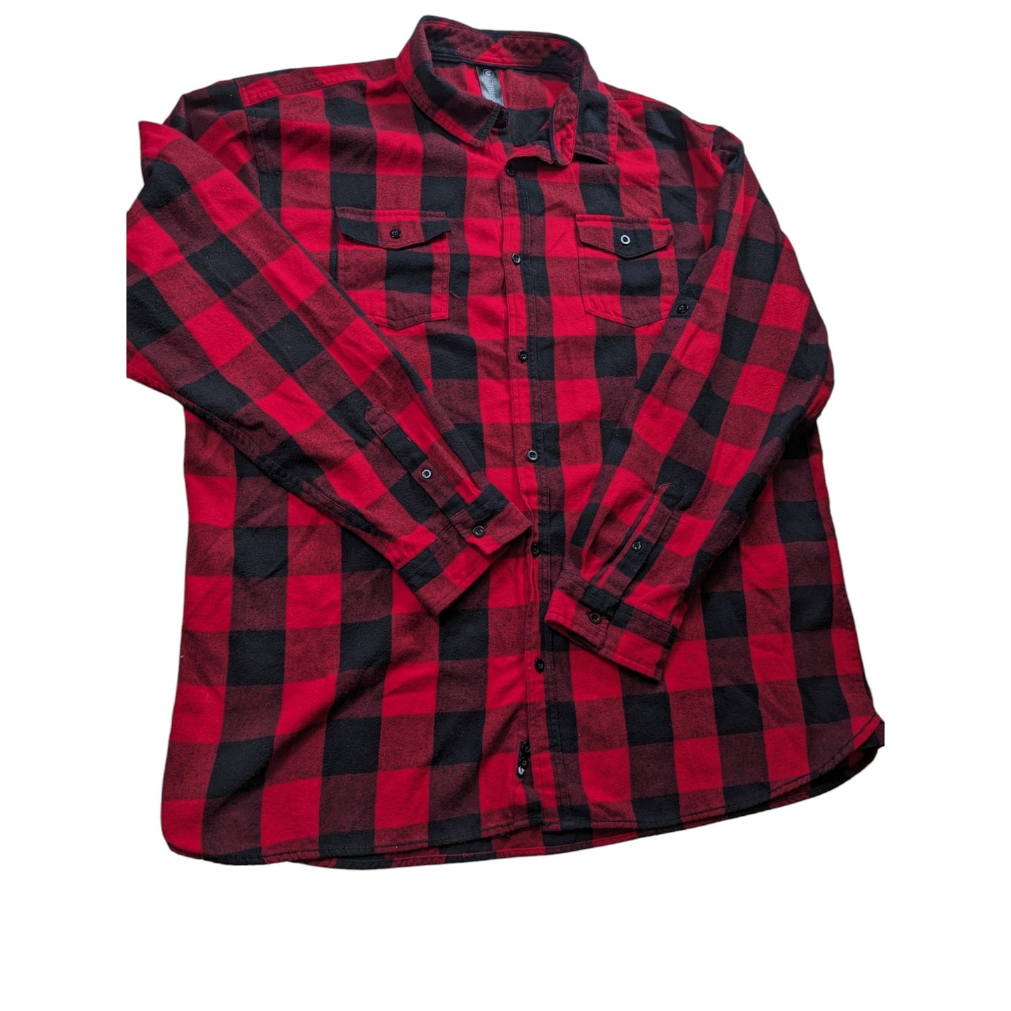 Burnside Plaid Shirt Mens 3X Buffalo Flannel Long Sleeve Checkered Lumberjack