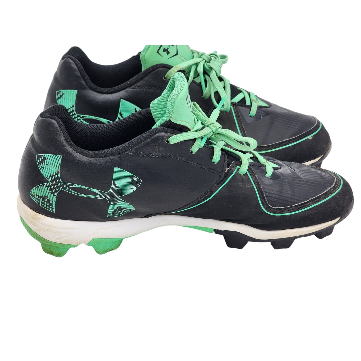 Under Armour Shoes Cleats Womens Size 10 27cm Soccer Black Green Athletic