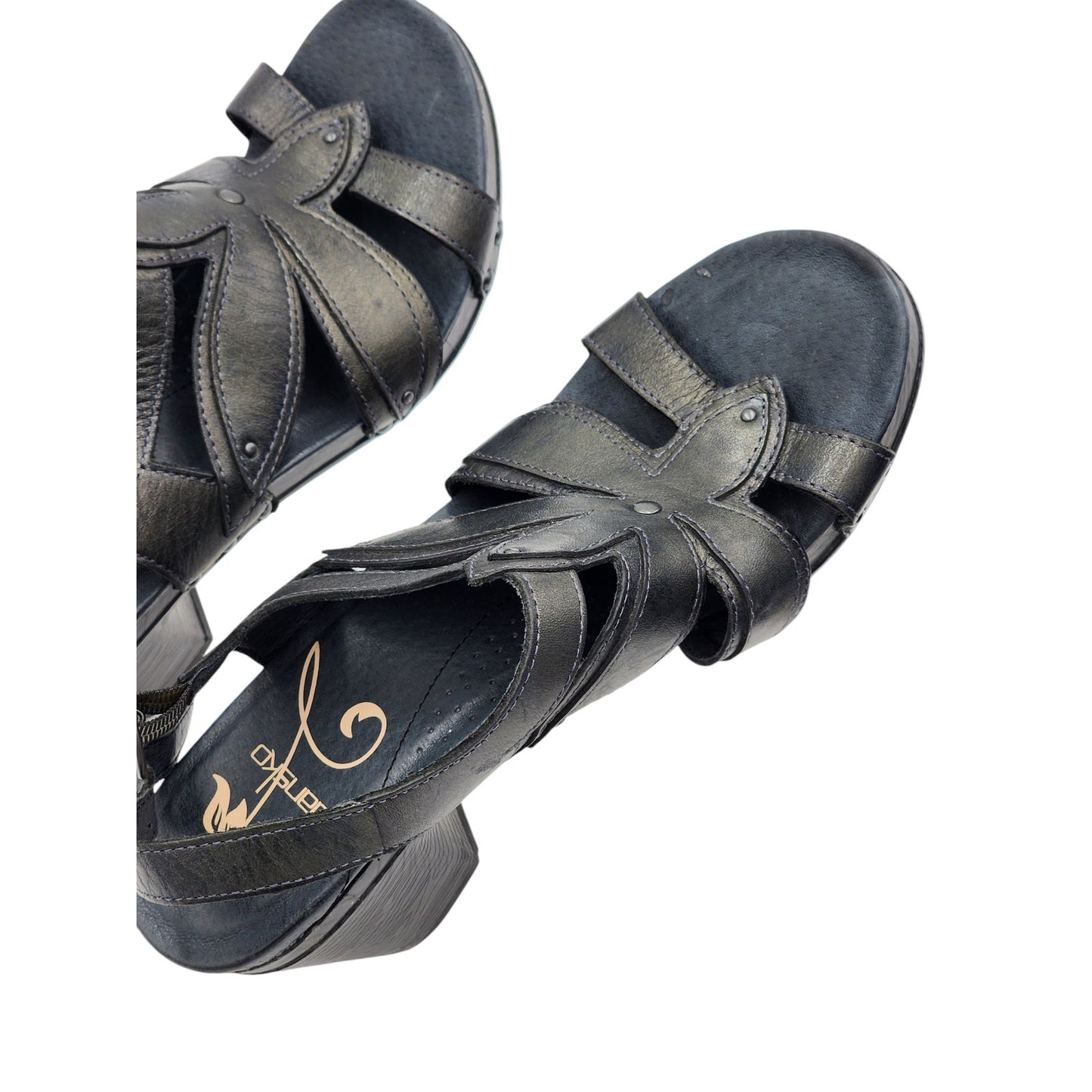 Dansko Shoes Womens 39 EU 8.5-9 Black Leather Strappy Sandals Comfort Open Toe