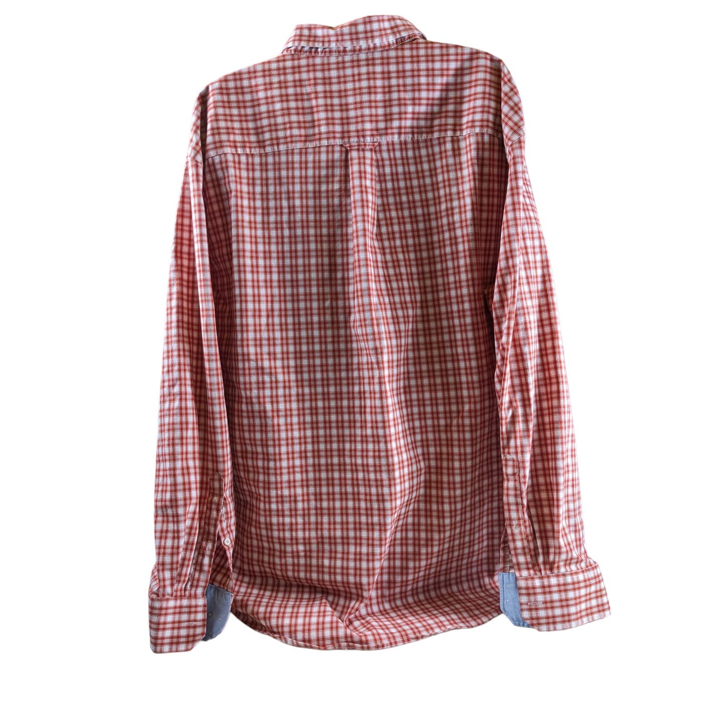 Izod Button Down Plaid Shirt Mens 4XLT Red Long Sleeve Non Iron Stretch Preppy