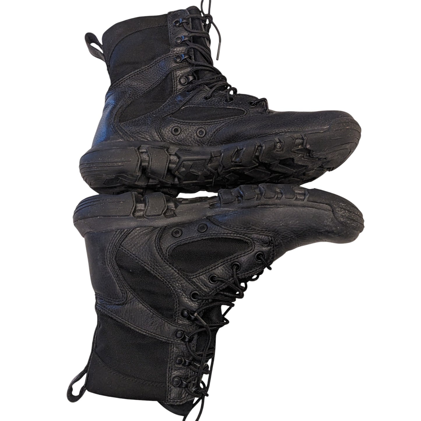 Under Armour Spine Tactical Boots Mens 9 Black Leather Military Combat Hiking