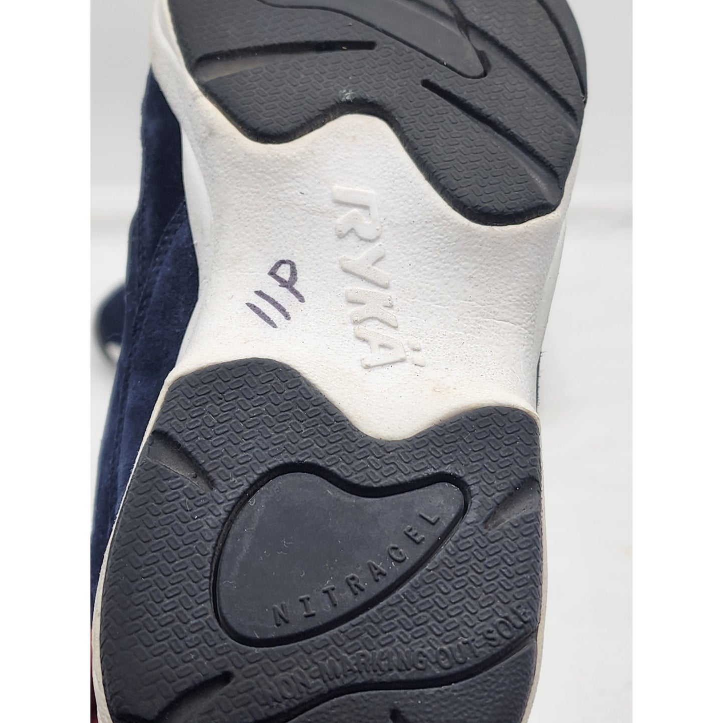 Ryka Shoes Womens 10 Nitracel Walking Navy Blue Suede Comfort Sneakers Catalyst