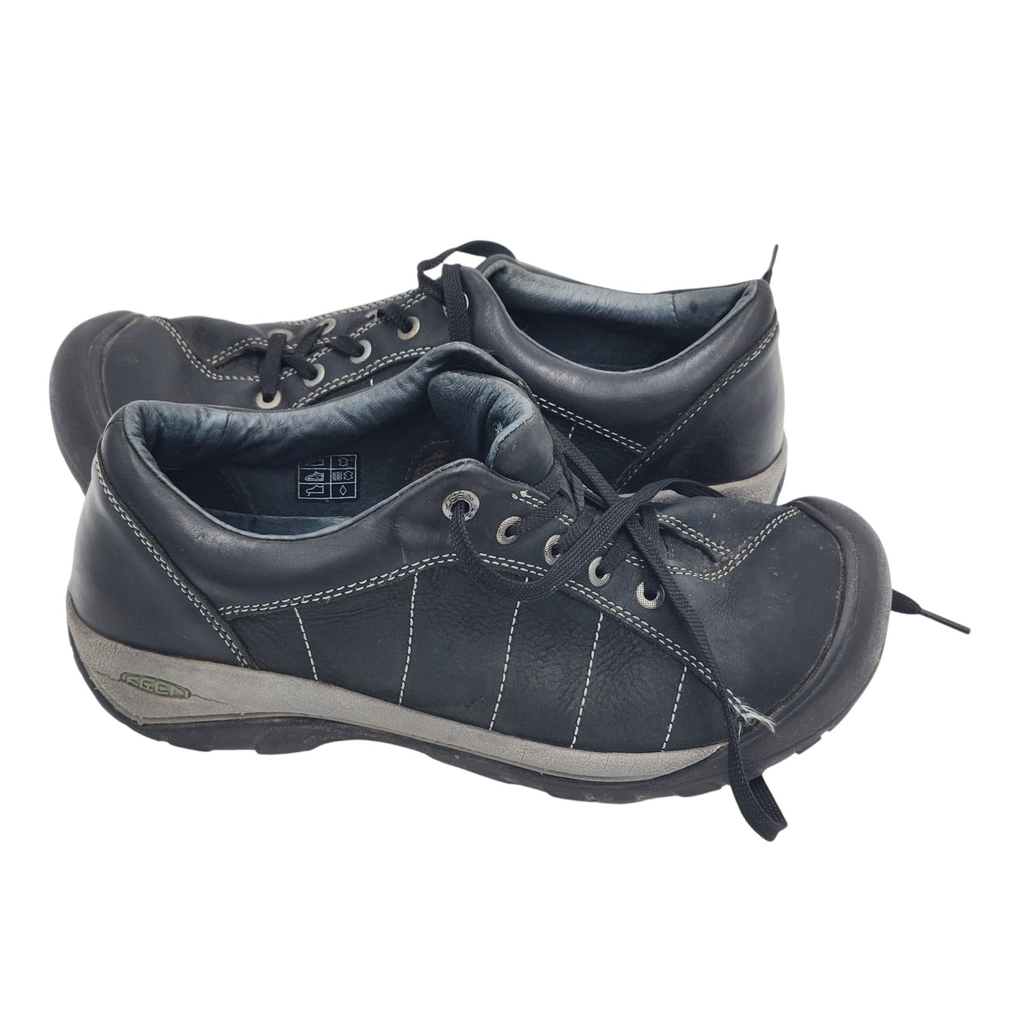 KEEN Shoes Hiking Women 10.5 Black Leather Comfort Durable Lace Up Sneakers 5322