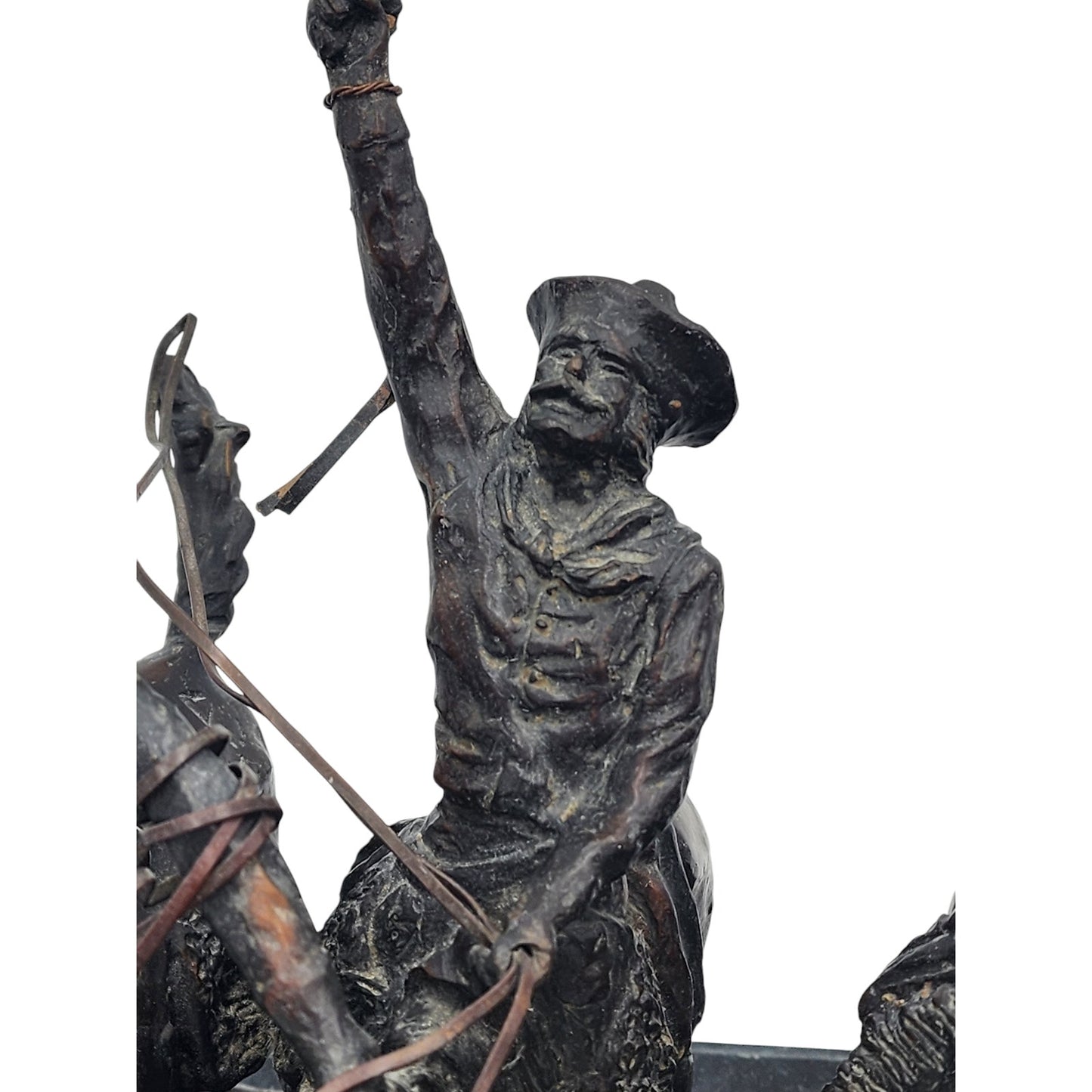 Frederic Remington Coming Through Rye Bronze Western Sculpture COA 43 Lbs 15x14