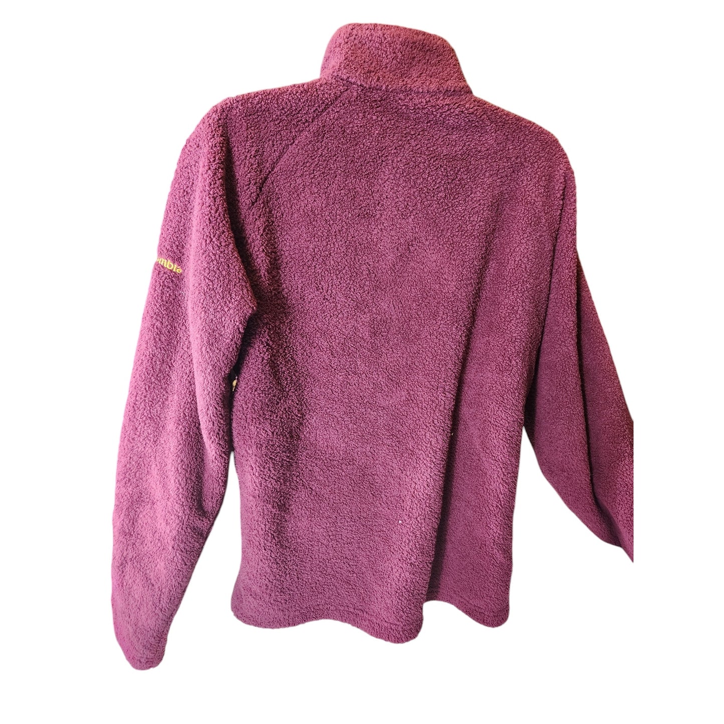 Columbia Minnesota Sweater Womens XL Zip Sherpa Fleece Maroon Plush Sweatshirt