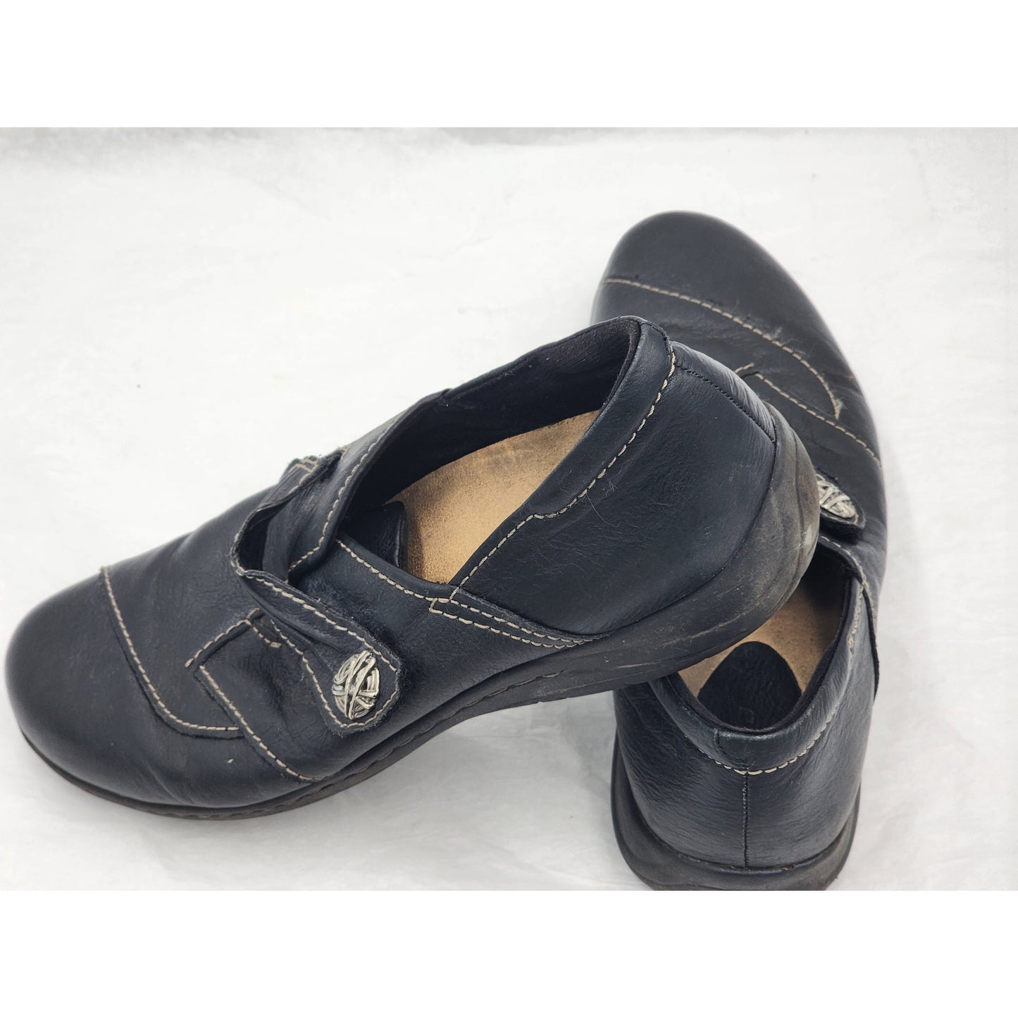 Earth Origins Shoes Womens 12B Savin Leather Comfort Cushioned Clogs Walking