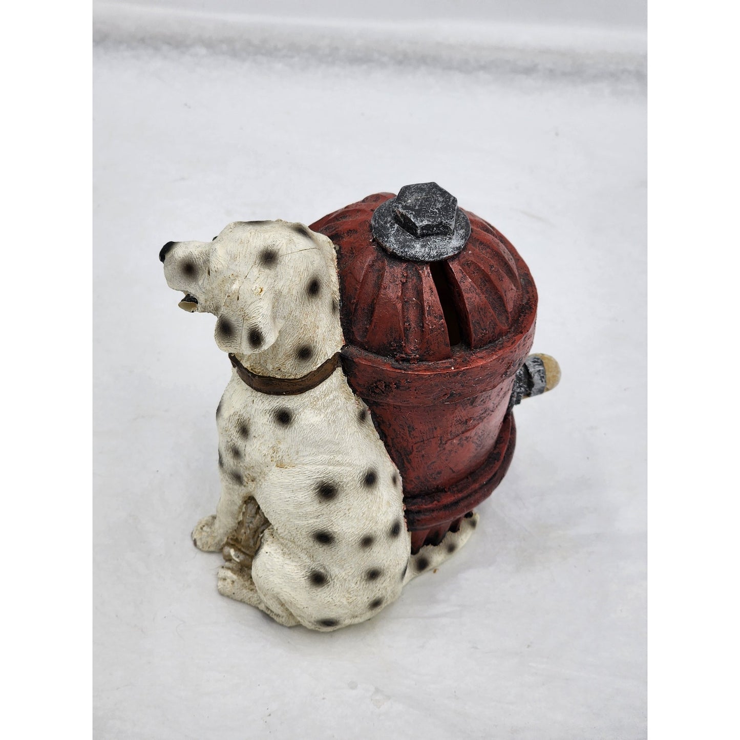 Dalmatian Fire Hydrant Piggy Bank Firefighter Firemen Savings Bank Dog Decor 6"