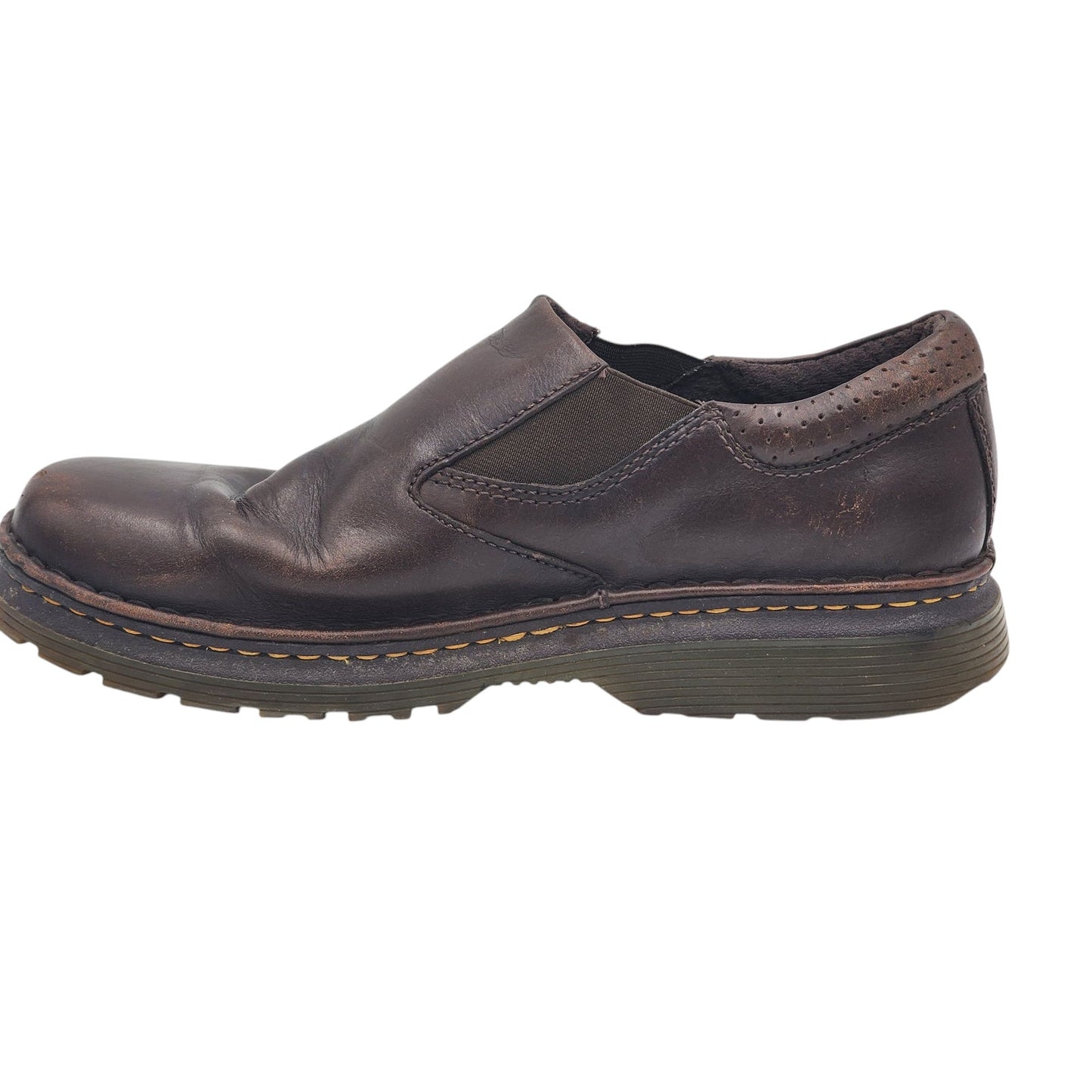 Dr. Martens Shoes Mens 10 Orson Brown Leather Slip On Loafers Air Cushion Sole