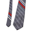 Damon Striped Men Tie Gray Red Blue Business Formal Necktie Elegant Professional