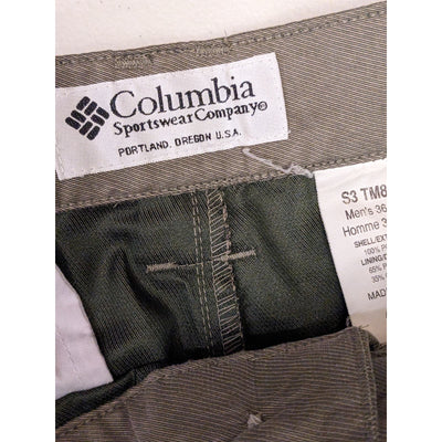 Columbia Sportswear Pants Mens Size 36x32 Khaki Lightweight TM8026