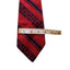 Vintage Mens Tie J Packard Red Navy Geometric Neckwear Polyester Made USA Retro