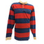 PacSun Rugby Shirt Mens XL Striped Polo Long Sleeve Blue Red Preppy y2k Retro