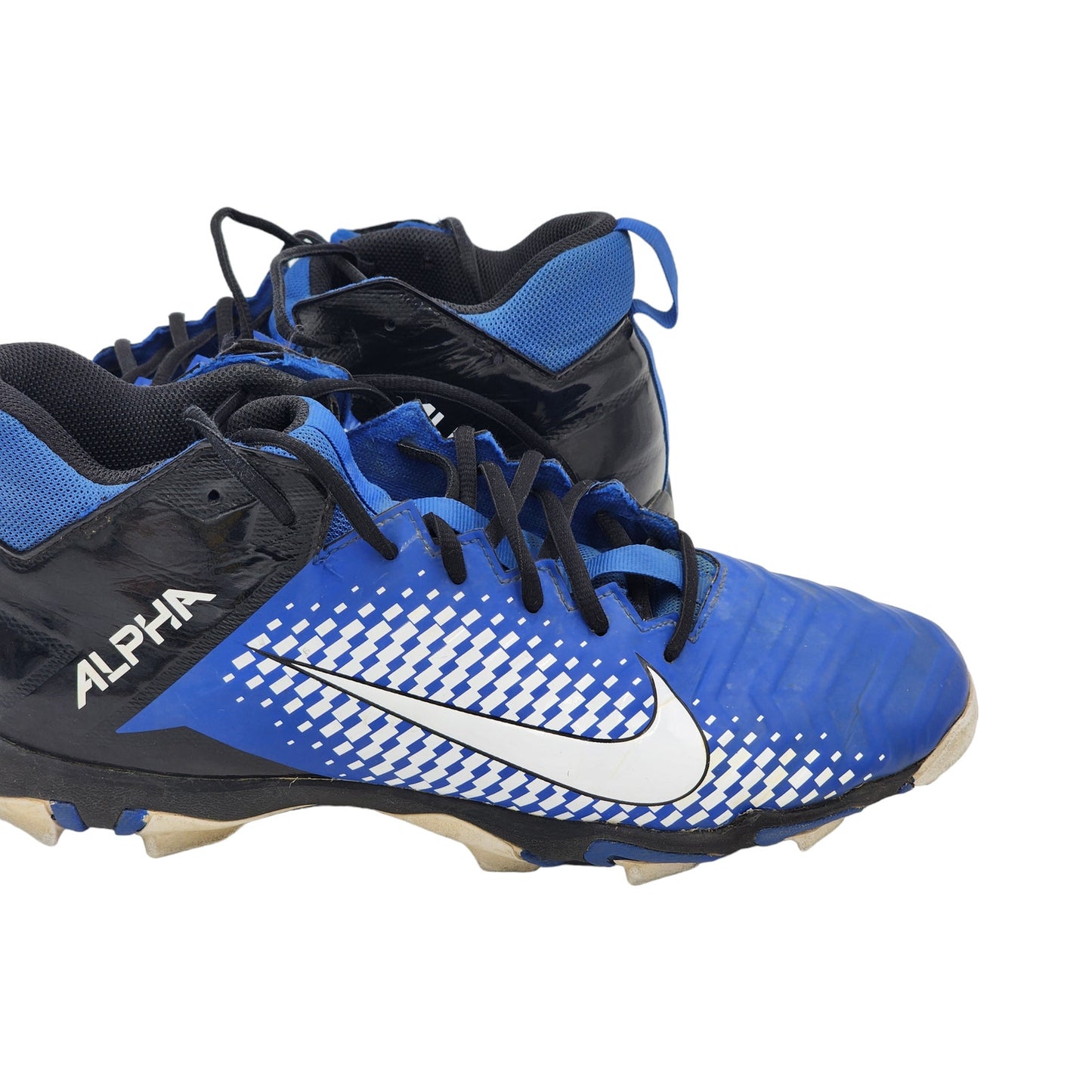 Nike Alpha FastFlex Mens 11 Baseball Football Cleats Blue White Black Lace Up