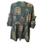 Vintage 3K Fashion Egyptian Print Shirt Jacket Dress Womens One Size USA Pharaoh