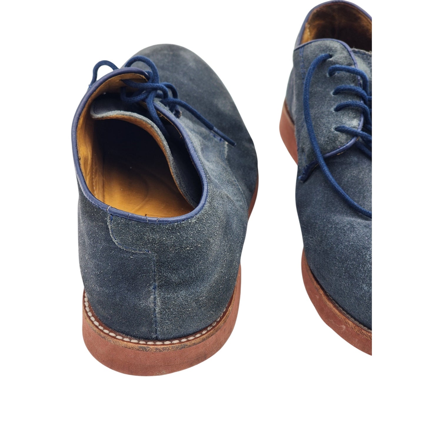 Mercanti Fiorentini Oxford Shoes Men 11M Relax Blue Suede Loafer Brazil Lace Up