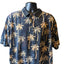 Hibiscus Hawaiian Polo Shirt Men XXL Short Sleeve Palm Tree Button Collar Golf