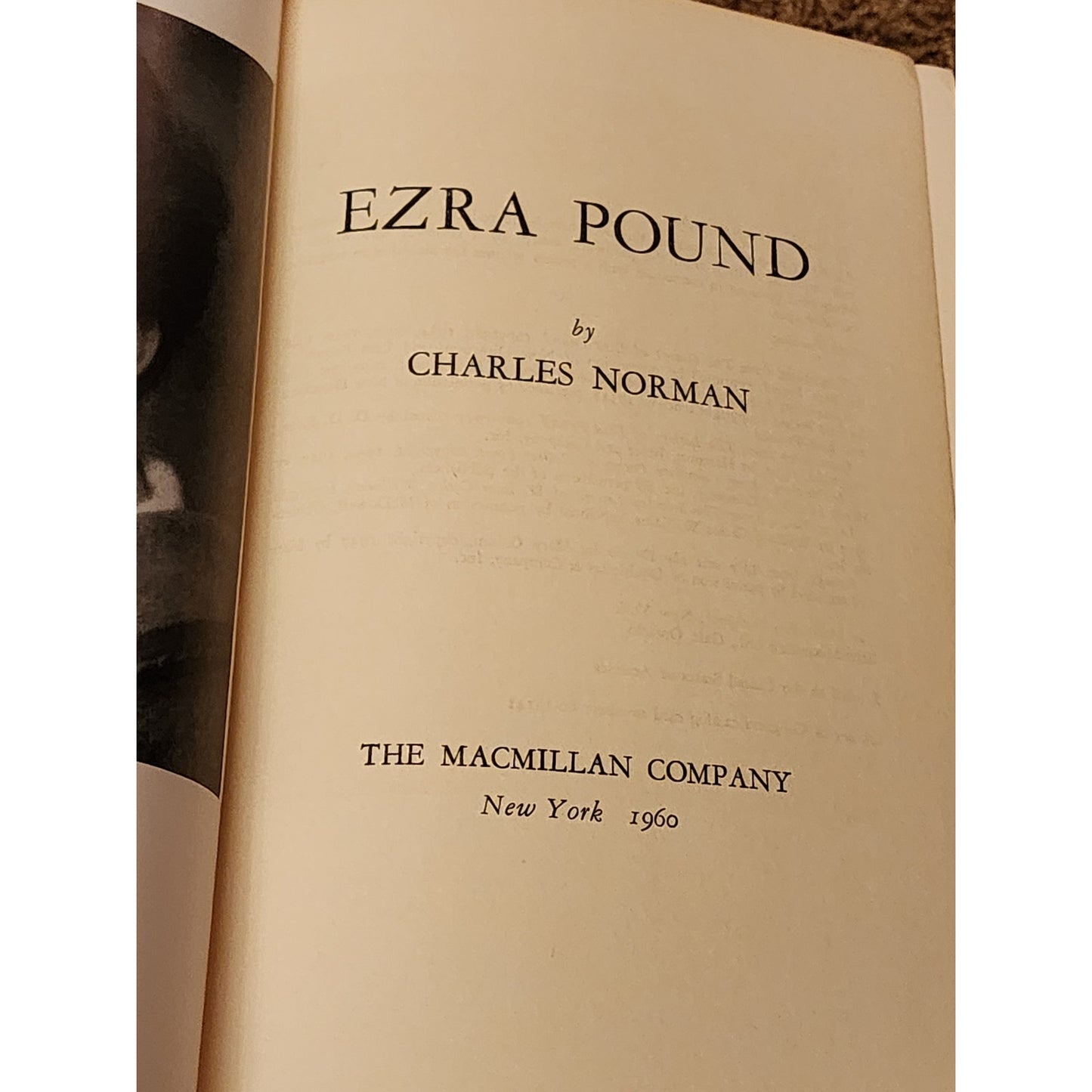 Ezra Pound By Charles Norman Biography Poet Hardcover Vintage 1960