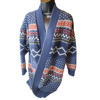 Modcloth Cardigan Wrap Sweater Womens Medium Draped Oversized Knitwear Boho