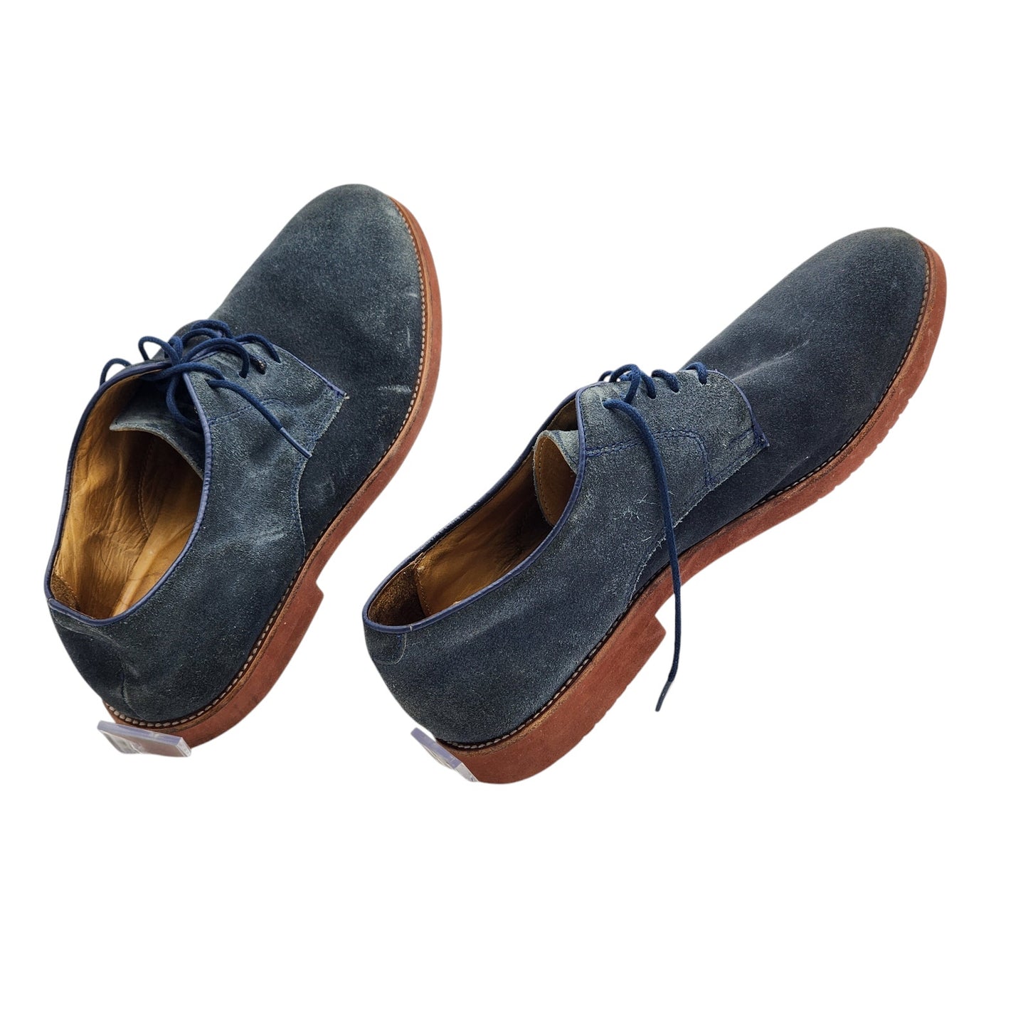 Mercanti Fiorentini Oxford Shoes Men 11M Relax Blue Suede Loafer Brazil Lace Up