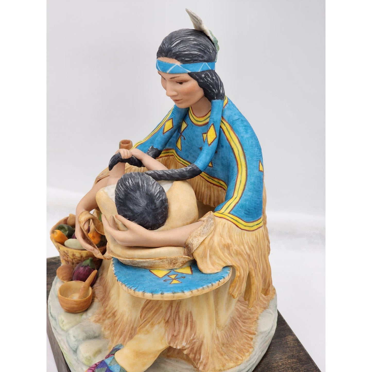 Cybis Shoshone Sacajawea Motherhood Charbonneau Native American Style Porcelain