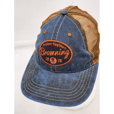 Browning Outdoor Outfitters Cap 1878 Snapback Trucker Hat Mesh Rustic Vintage