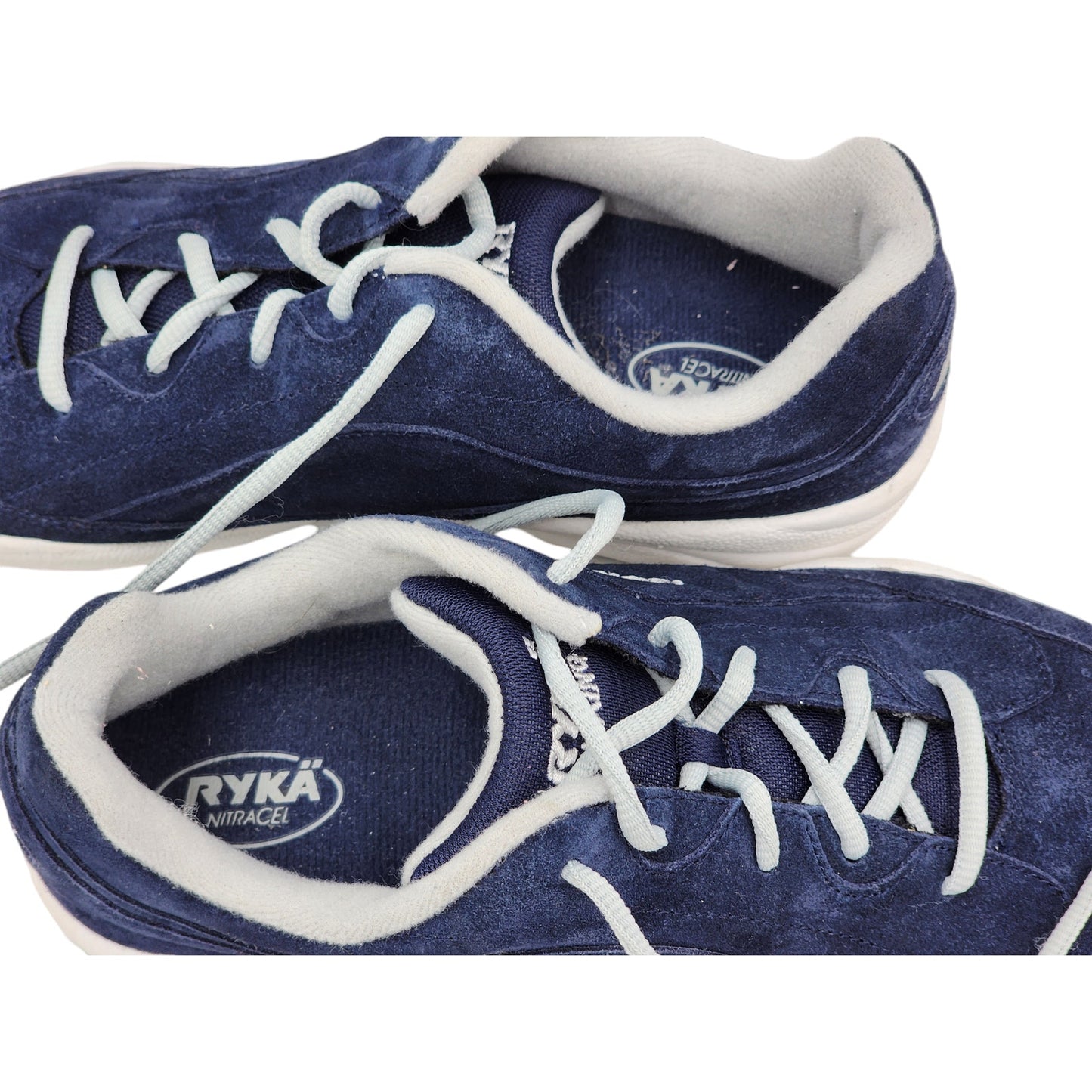 Ryka Shoes Womens 10 Nitracel Walking Navy Blue Suede Comfort Sneakers Catalyst