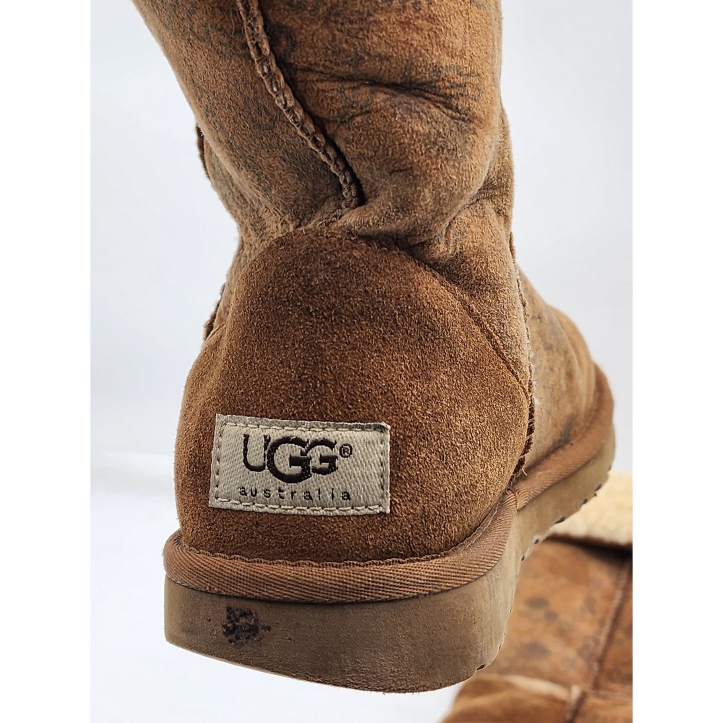 UGG Boots Womens Size 8W Classic Tall Chestnut Brown Adjust Height 5808