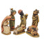 Vintage ANRI Nativity Set 6 Wood Italy Jesus Joseph Mary Balthasar Caspar Ox 6"