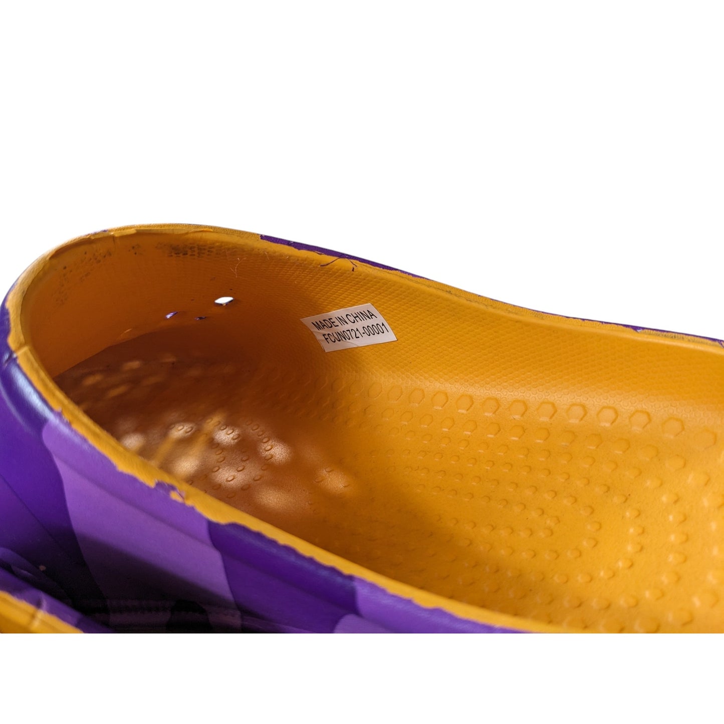 FOCO NFL Minnesota Vikings Clogs Mens M 9-10 Purple Yellow Slip On Sandals Shoes