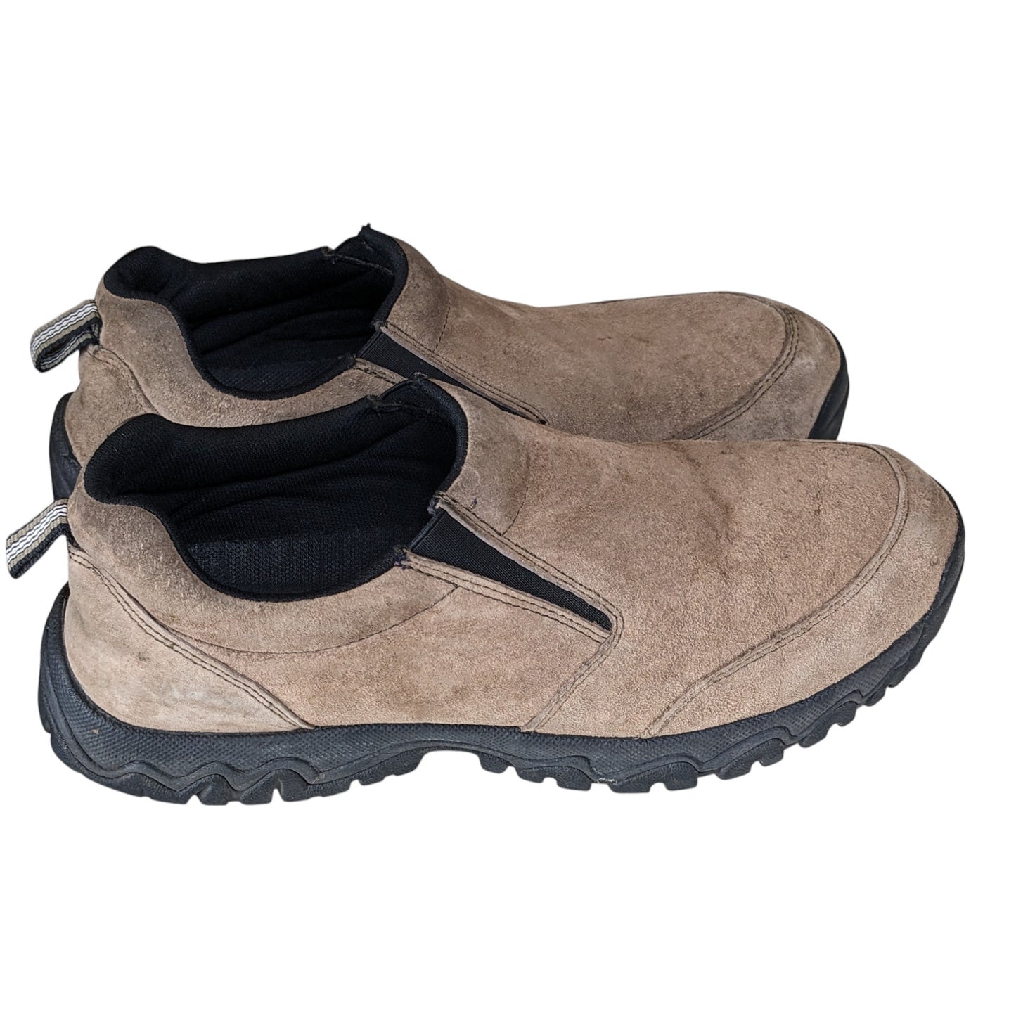 Duluth Trading Slip On Shoes Men 11M Suede Work Hiking Rugged Slip Resist Mocs