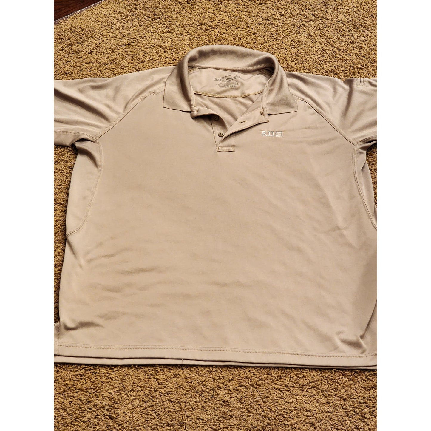 511 Tactical Series Polo Shirt Mens Size XL Short Sleeve Sporty Collared Brown