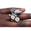 Barbara Bixby Jewelry Hummingbird Sterling 18K Gold Lapis Turquoise Mop Ring 10