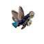 Barbara Bixby Jewelry Hummingbird Sterling 18K Gold Lapis Turquoise Mop Ring 10