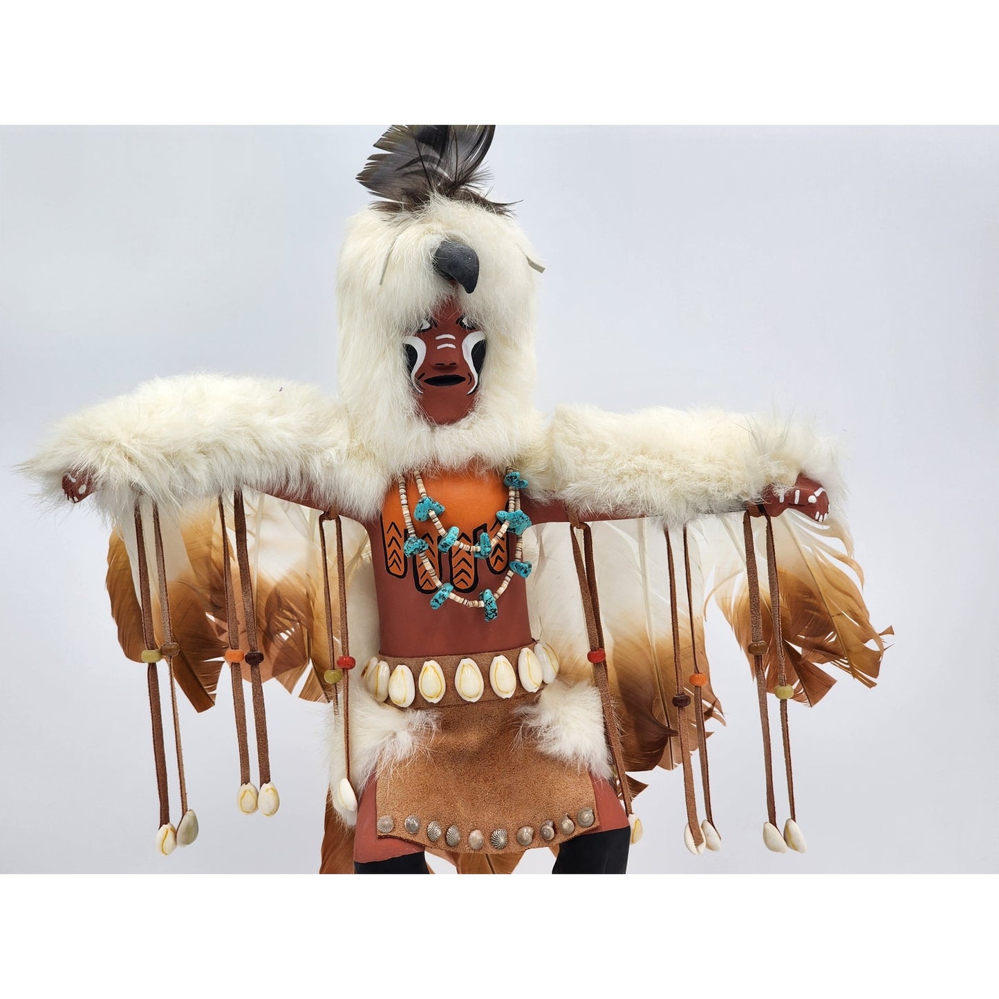 Kachina Eagle Dance Figurine Native American Art Signed IMSB Southwestern 17"