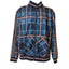 Stacy Adams Jacket Men XXL Blue Plaid Lightweight Track Full Zip Streetwear Bold