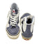 VANS Sk8-Hi Mens 12 Skateboard Shoes Blue White Canvas High Top Sneakers Waffle