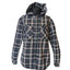 Boston Traders Flannel Jacket Shirt Women Large Sherpa Line Hooded Plaid Shacket