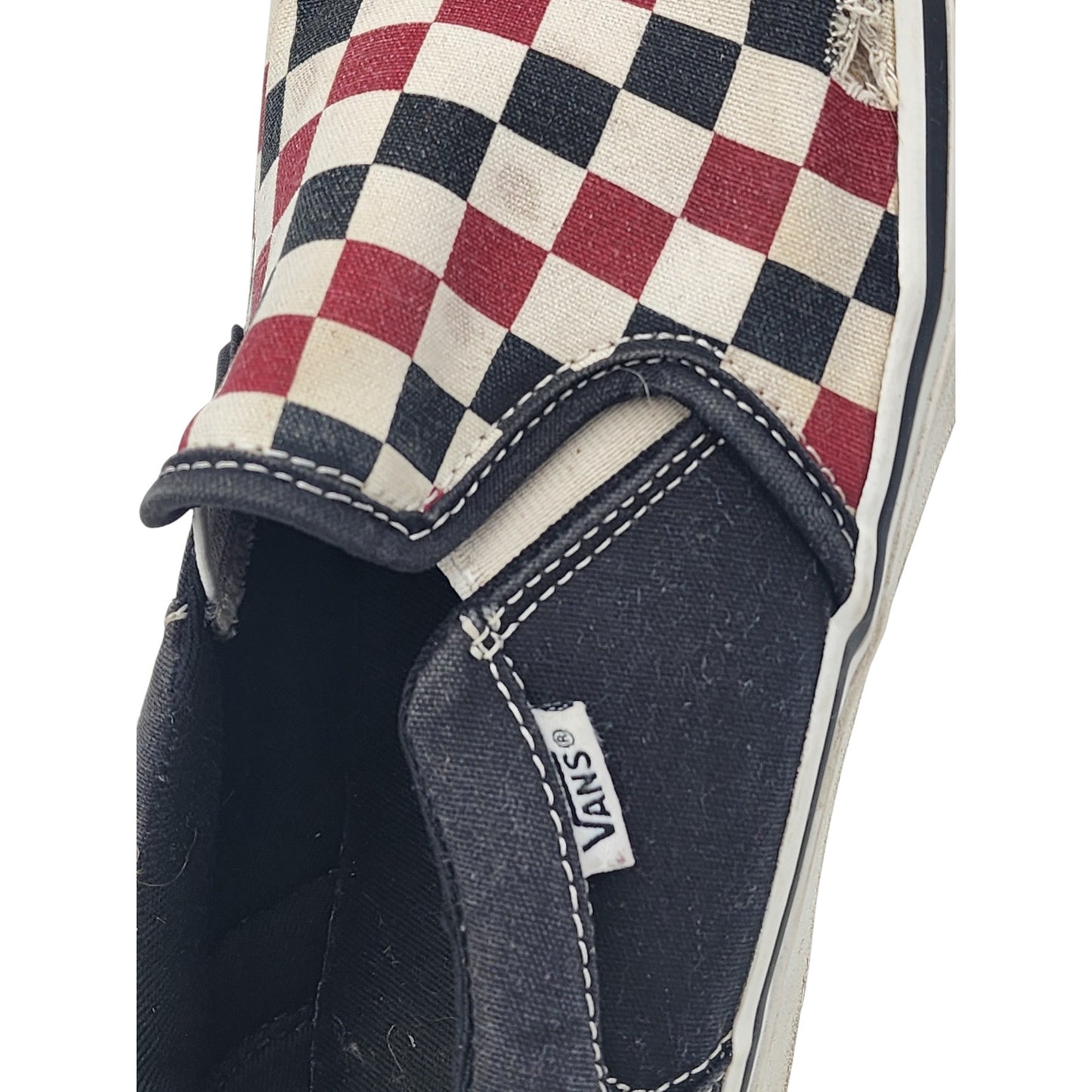 Vans Shoes Men 8.5 Women 10 Checkerboard Slip On Canvas Skater Sneakers Low Top