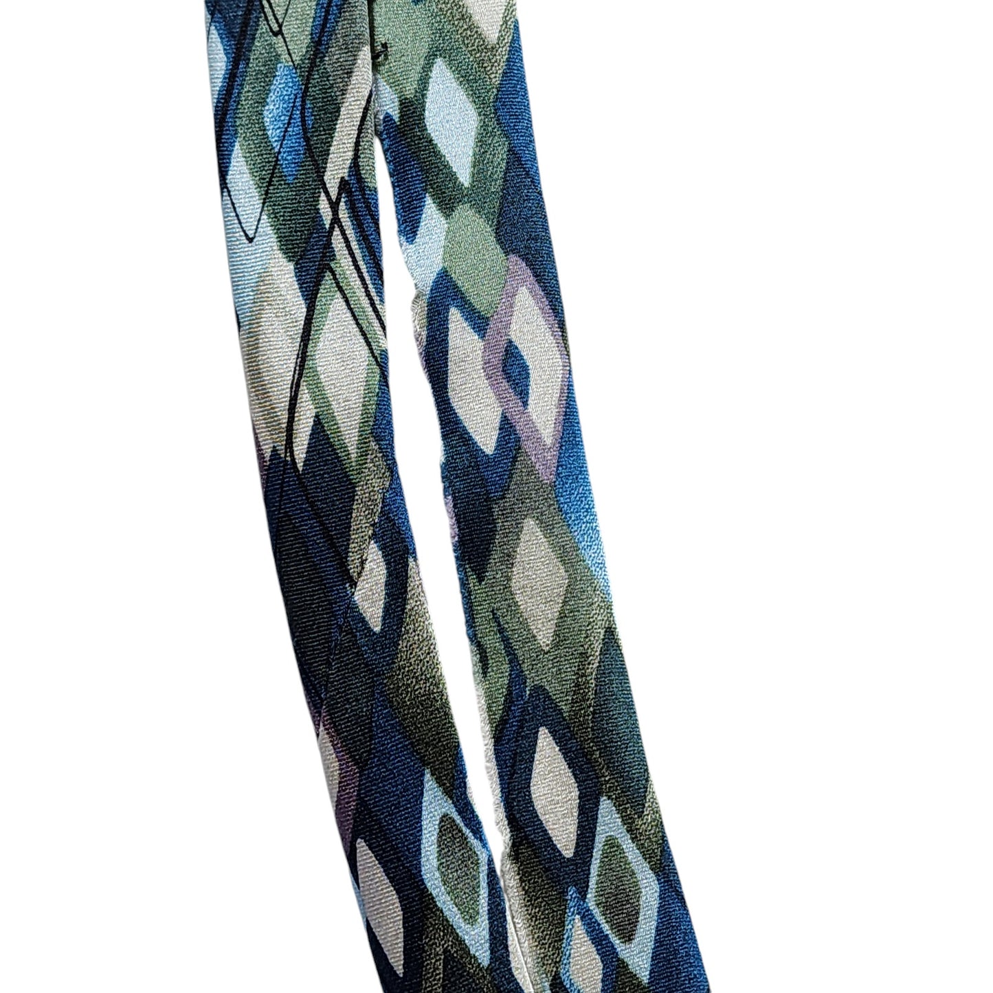 J Garcia Mens Silk Tie Lady Argyle Socks Diamond Pattern Necktie Artistic Retro