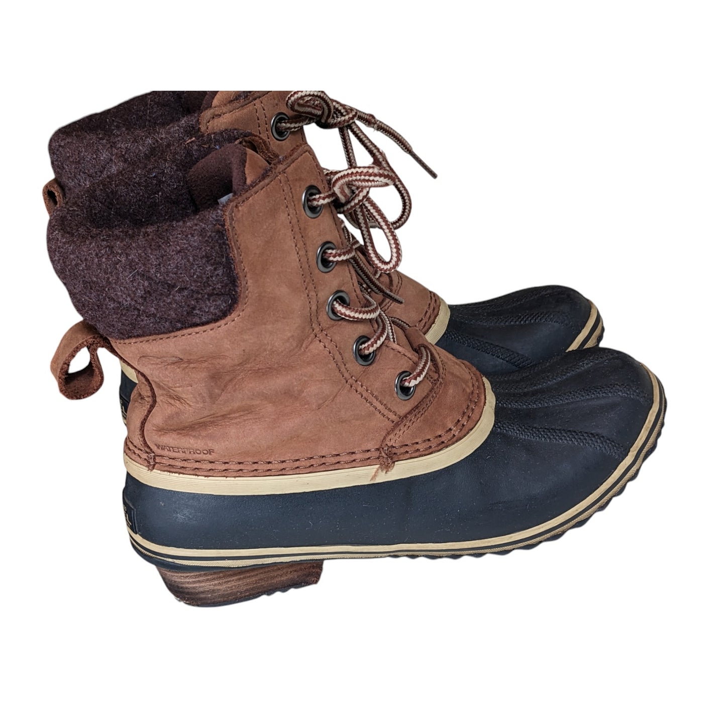 Sorel Boots Womens 8.5 Waterproof Snow Rubber Slimpack Duck Hiking NL3058-282