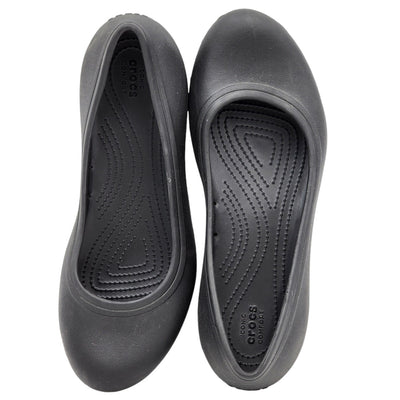 Crocs Iconic Comfort Women W11 Slip Resistant Black Lock Flats Shoes Comfy Kicks