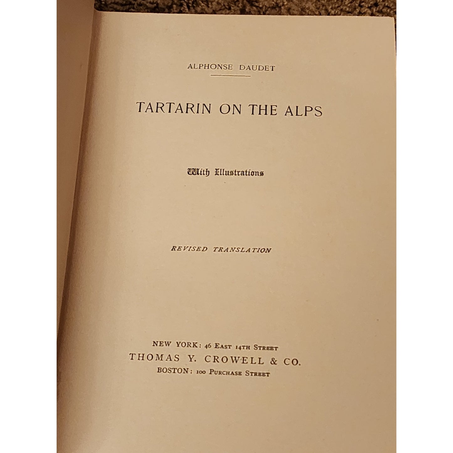 Tartarin On Alps Alphonse Daudet Hardcover Classic Literature Illustrated 1894