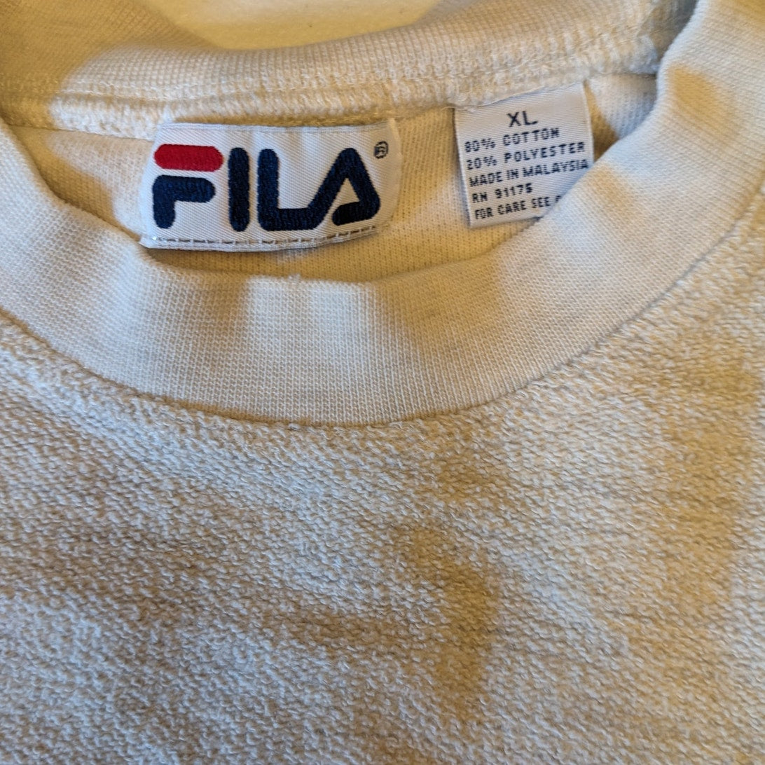 FILA Sweatshirt Mens XL Crewneck Long Sleeve Embroidered Logo Sweater Pullover