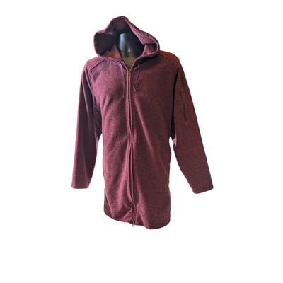 Duluth Trading Fleece Hooded Jacket Womens Size 3X Burgundy Lightweight Full Zip