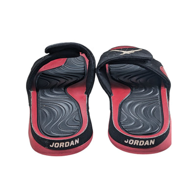 Nike Air Jordan Slides Sandals Mens 8 Black Red Adjust Strap Summer 705163-001