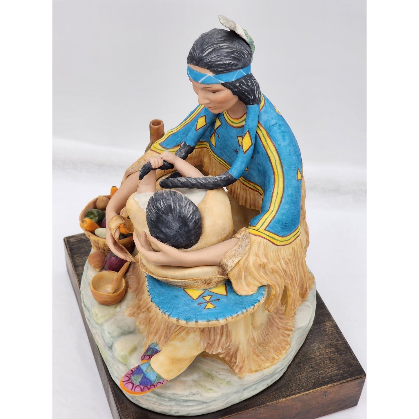 Cybis Shoshone Sacajawea Motherhood Charbonneau Native American Style Porcelain